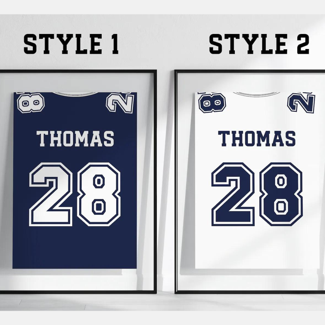 Personalised Jersey Prints